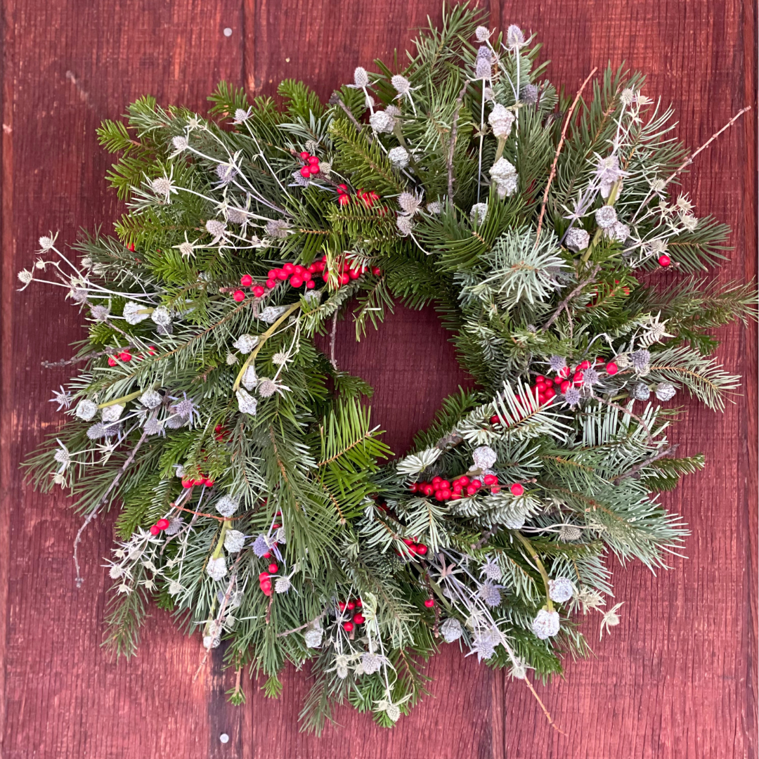 12/07 Holiday Wreath with Leah Thompson of Stumpmunk Farms 2pm - 4pm