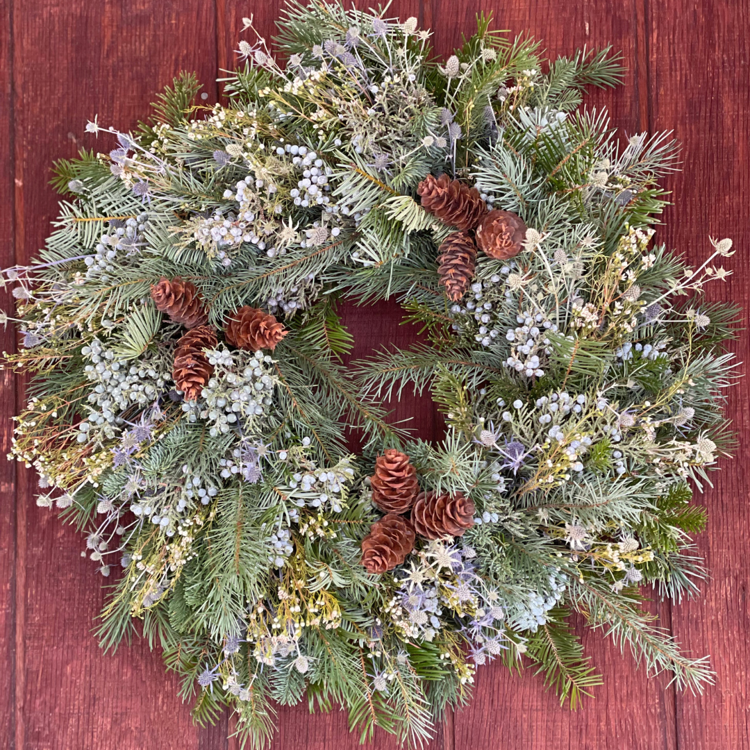 12/07 Holiday Wreath with Leah Thompson of Stumpmunk Farms 2pm - 4pm