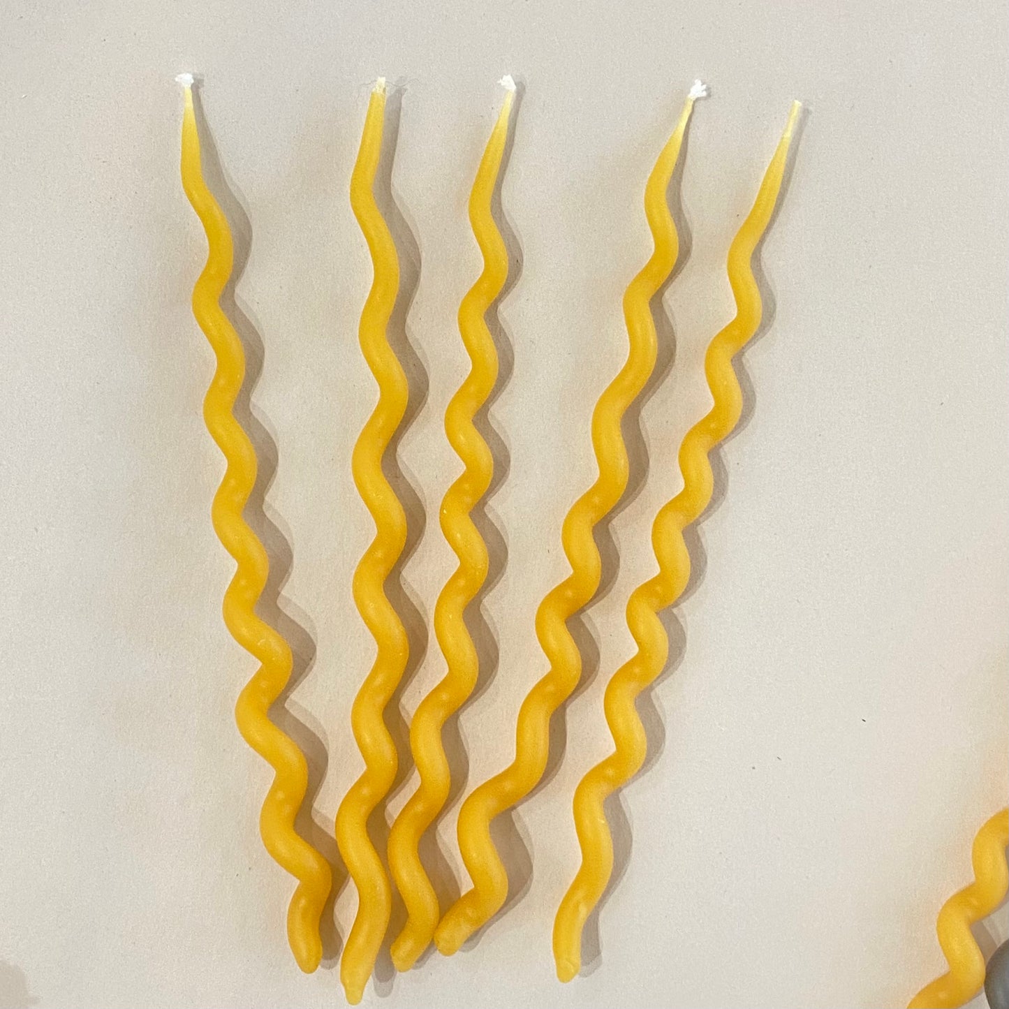 Beeswax Twisty Candles - Waxing & Raining