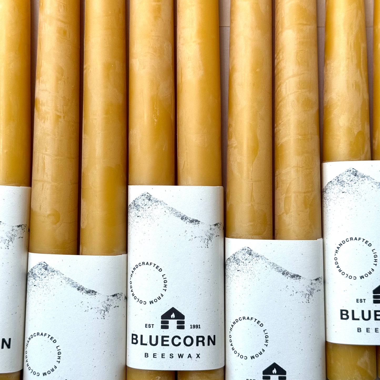 Pure Beeswax Taper Candles - Bluecorn