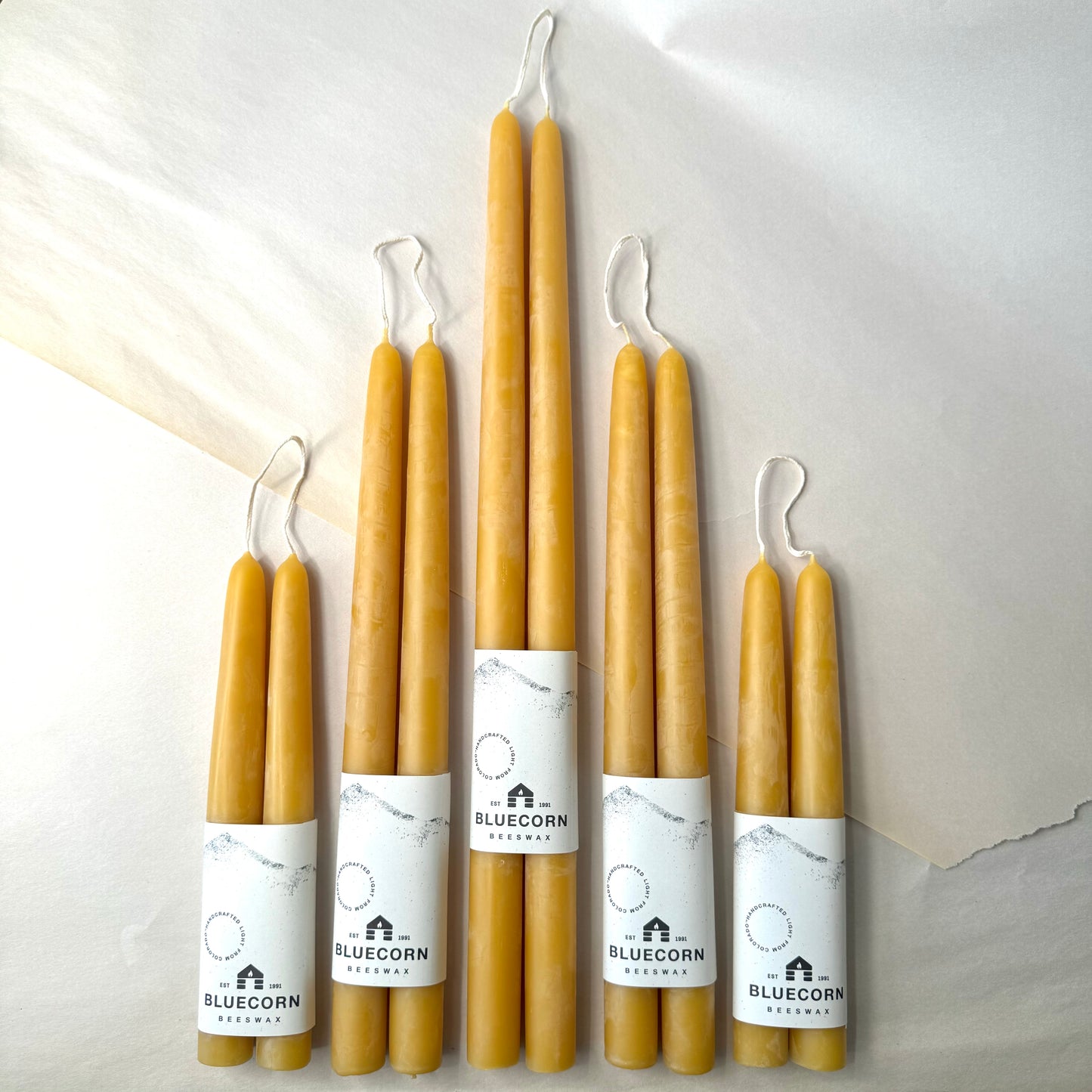 Pure Beeswax Taper Candles