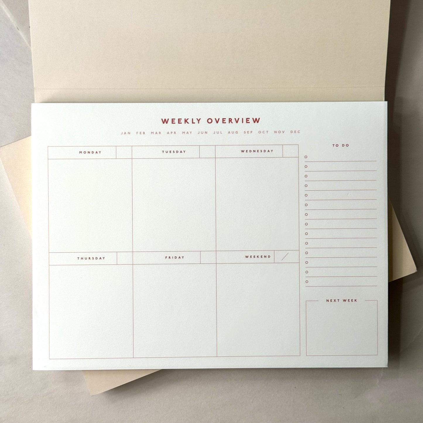 Joy Weekly Desk Planner