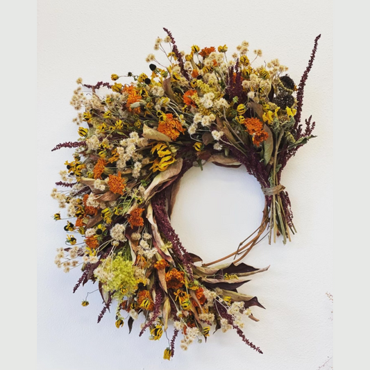 10/27 Dried Floral Wreath with Leah Thompson of Stumpmunk Farms 1pm - 3pm